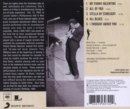 DAVIS MILES - MY FUNNY VALENTINE CD - Slika 2
