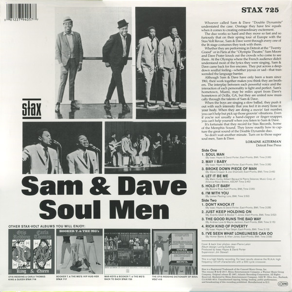 SAM & DAVE - SOUL MEN LP - Slika 2