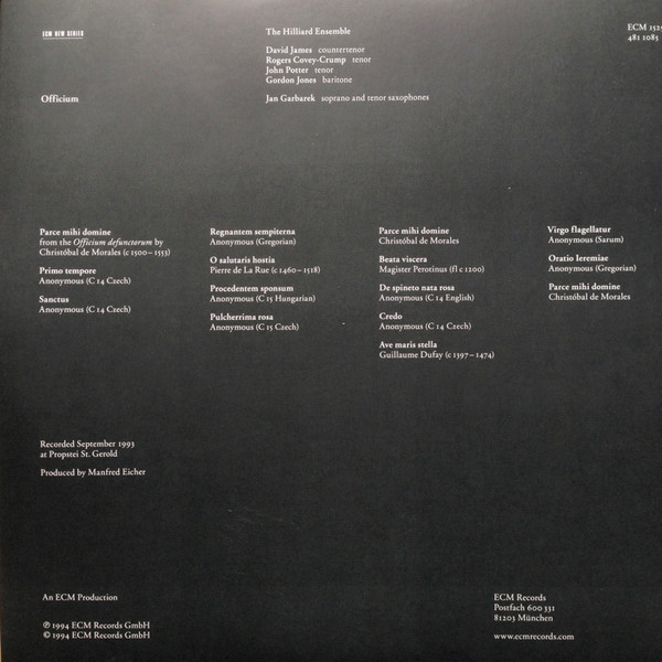 GARBAREK JAN – OFFICIUM LP2