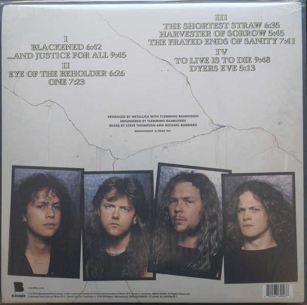 METALLICA – AND JUSTICE FOR ALL RM LP2