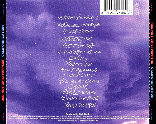 RED HOT CHILI PEPPERS – CALIFORNICATION