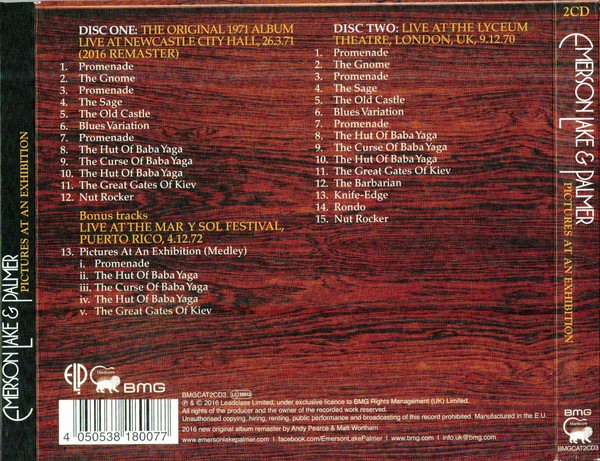 EMERSON LAKE & PALMER – PICTURES AT AN EXHIBITION CD2