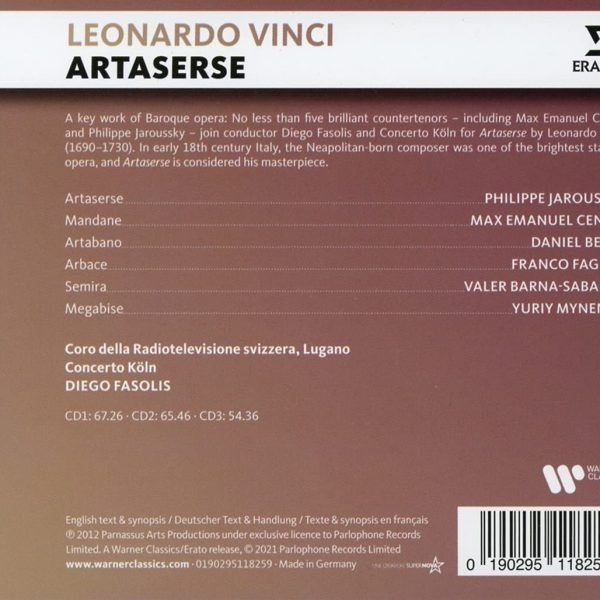 VINCI/JAROUSSKY/FASOLIS – ARTASERSE CD3