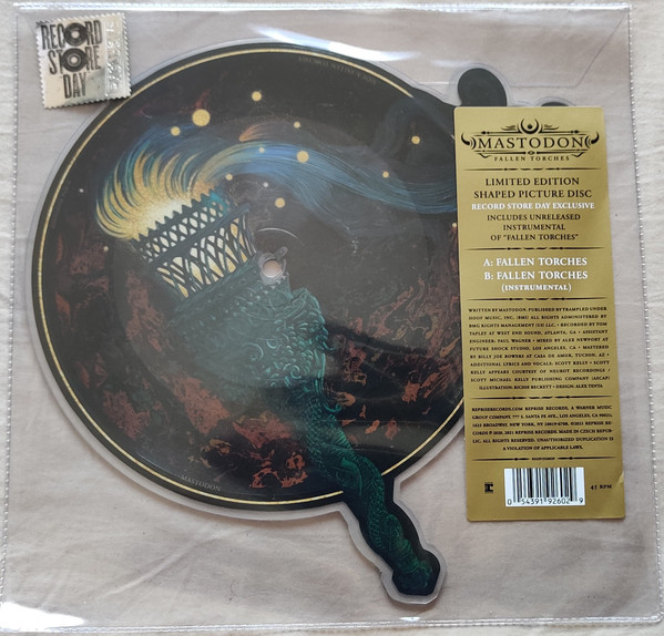 MASTODON – FALLEN TORCHES ltd shaped picture disc RSD 2021 7”