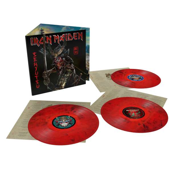 IRON MAIDEN – SENJUTSU  LP3 VINYL red marbled
