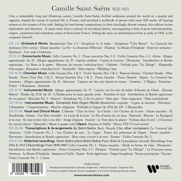 SAINT-SAENS – EDITION BOX