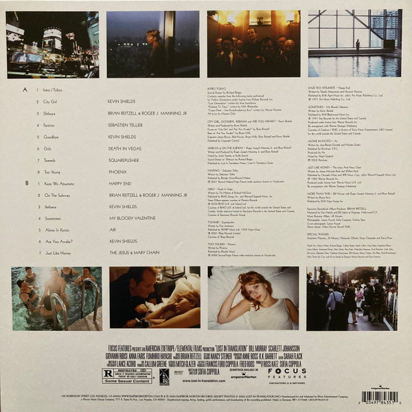 O.S.T. - LOST IN TRANSLATION LP - Slika 2