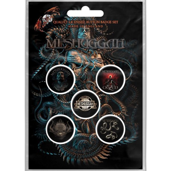 MERCH – MESHUGGAH BEDŽ SET 5 KOM