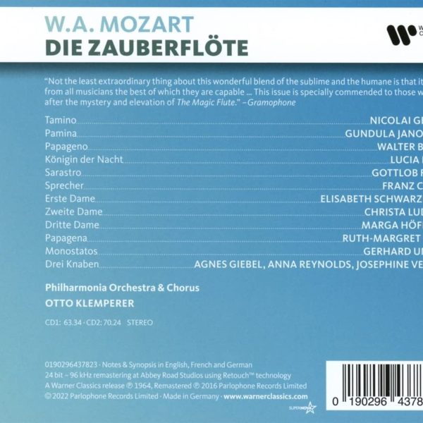 MOZART/KLEMPERER – DIE ZAUBERFLOTE CD2