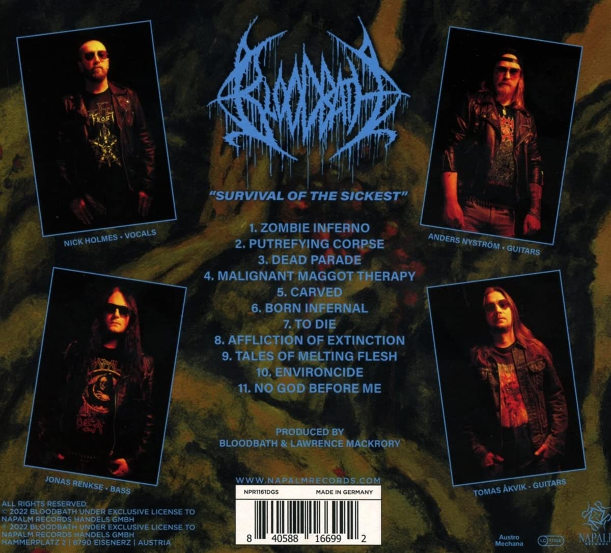 BLOODBATH - SURVIVAL OF THE SICKEST CD - Slika 2