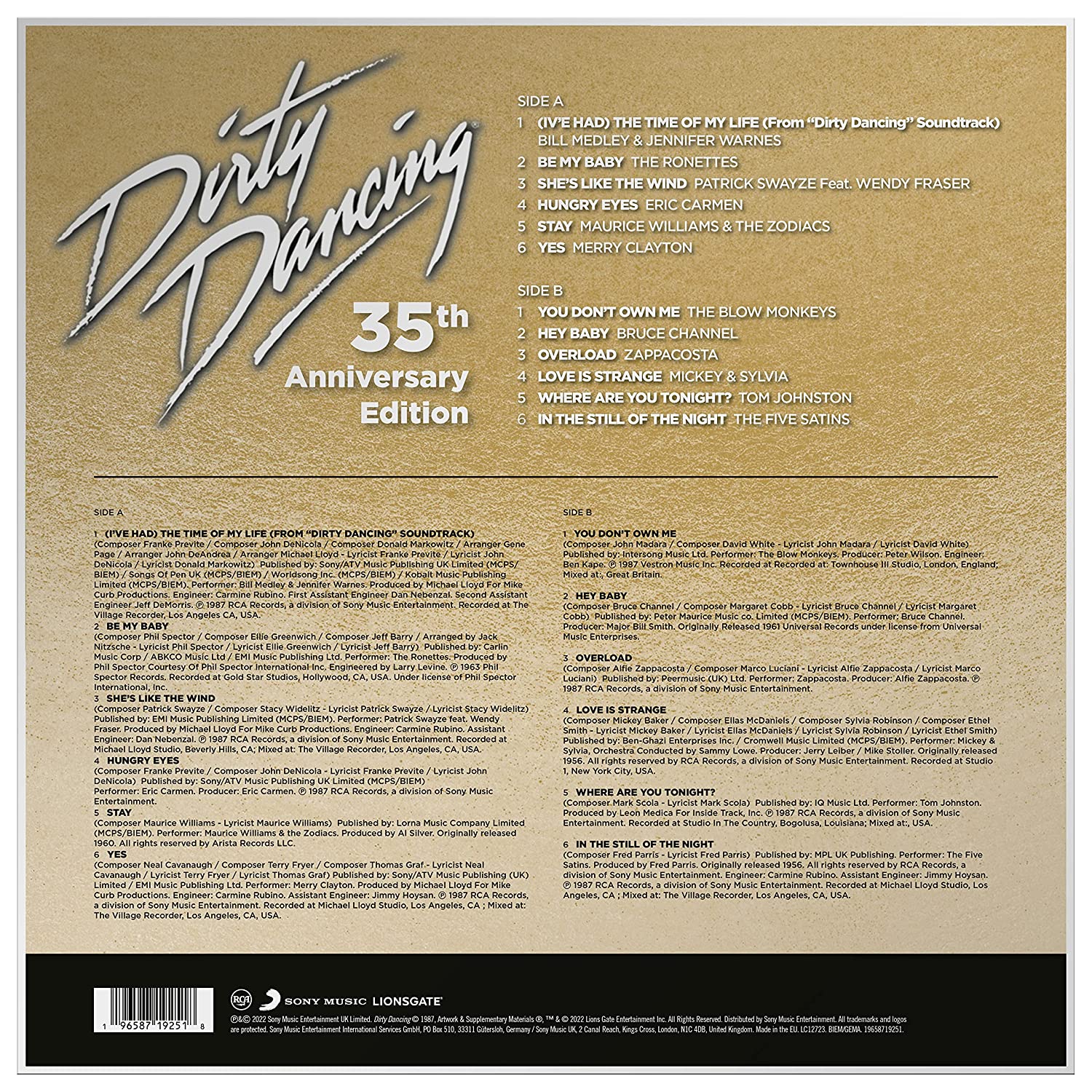 O.S.T. - DIRTY DANCING 35 anniversary edition picture vinyl Lp - Slika 2