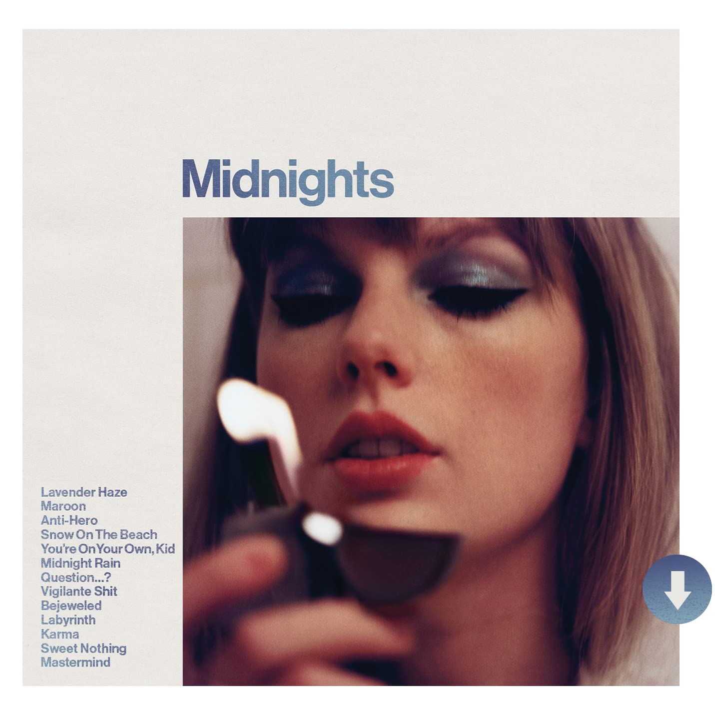 SWIFT TAYLOR - MIDNIGHTS special moonstone blue marbled vinyl LP - Slika 2