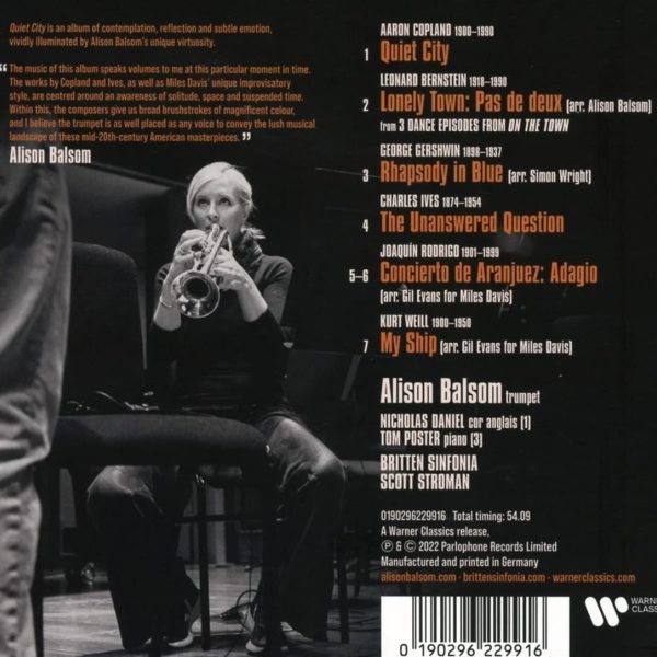 BALSOM ALISON – QUIET CITY CD