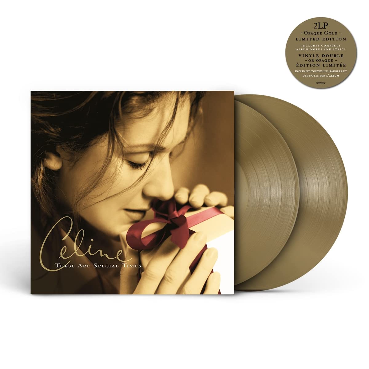 CELINE DION - THESE ARE SPECIAL TIMES gold vinyl LP2