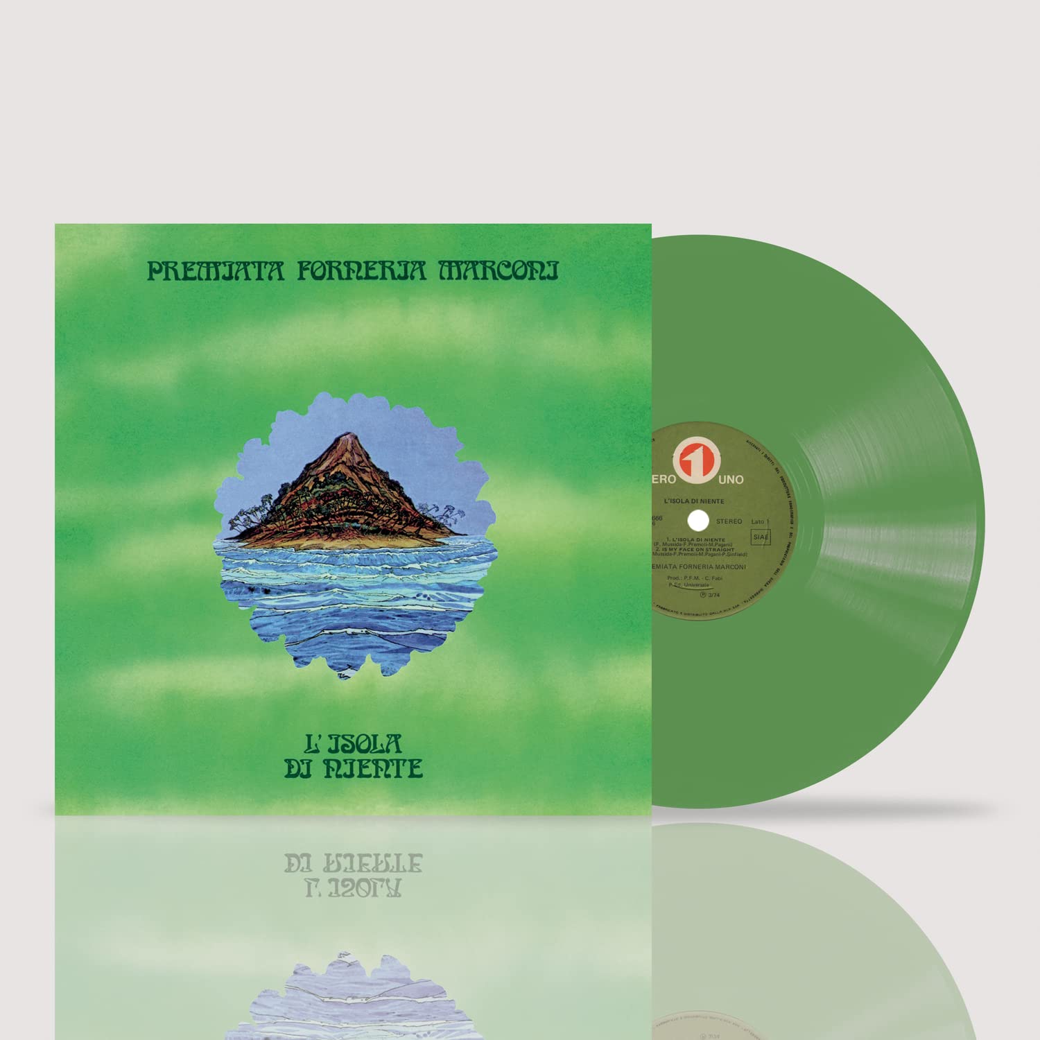 PREMIATA FORNERIA MARCONI - L'ISOLA DI NIENTE ltd green vinyl LP