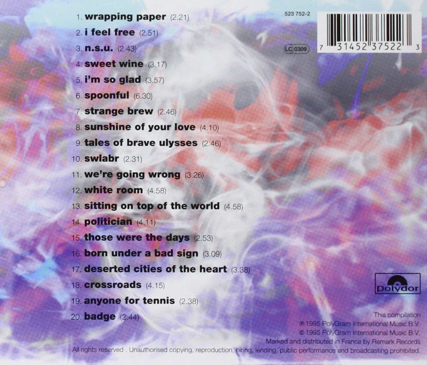 CREAM - VERY BEST OF CREAM CD - Slika 2