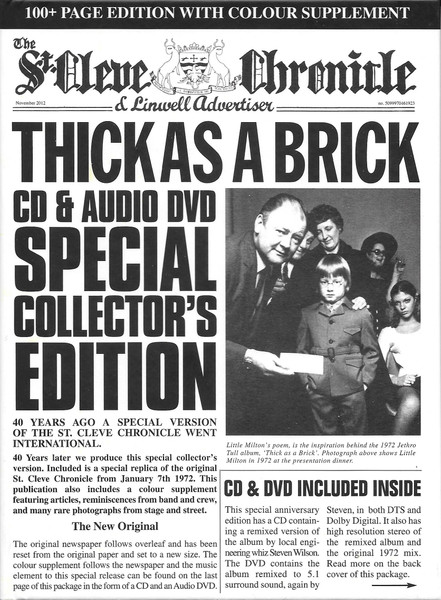 JETHRO TULL - THICK AS A BRICK special collector's edition CDVD