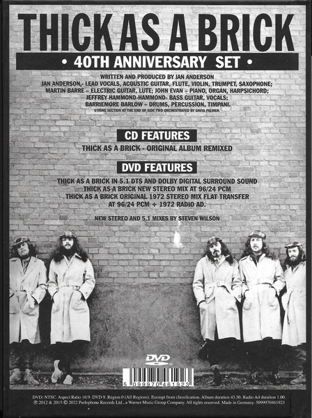 JETHRO TULL - THICK AS A BRICK special collector's edition CDVD - Slika 2