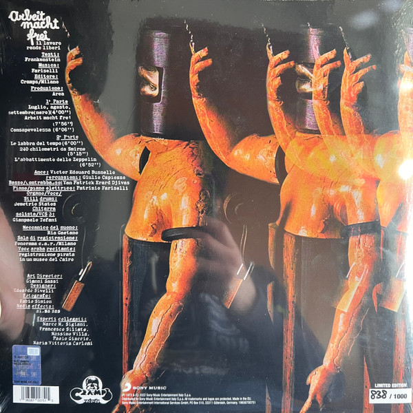 AREA - ARBEIT MACHT FREI numbered splatter vinyl LP - Slika 2