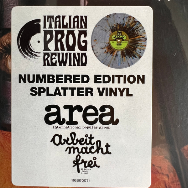 AREA - ARBEIT MACHT FREI numbered splatter vinyl LP - Slika 4
