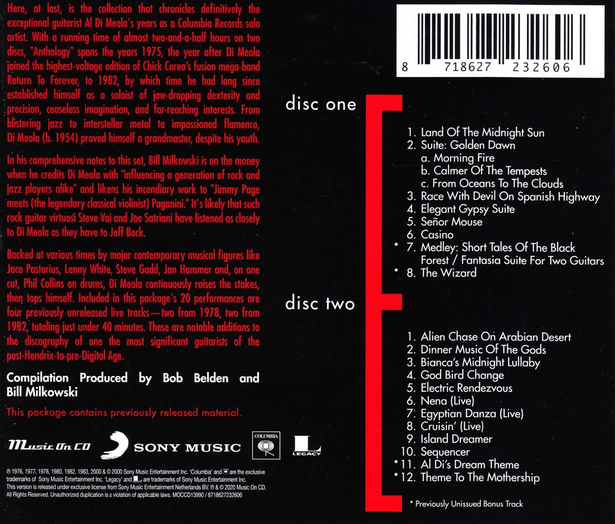 DI MEOLA AL - ANTHOLOGY CD2 - Slika 2