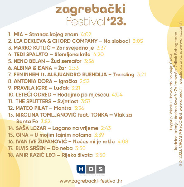 R.I. - 70 ZAGREBAČKI FESTIVAL 2023 CD - Slika 2