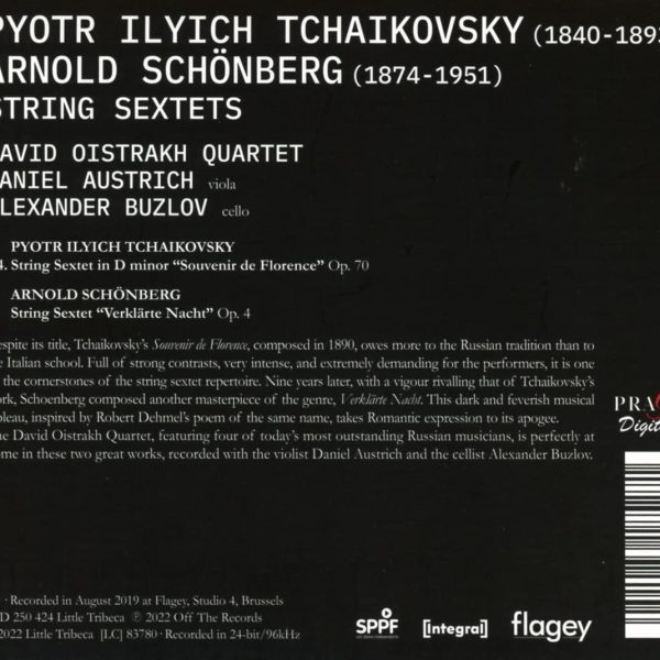 TCHAIKOVSKY/SCHONBERG – SOUVENIR DE FLORENCE/VERKLARTE NACHT CD