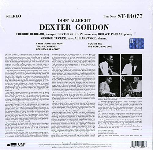 GORDON DEXTER - DOIN ALL RIGHT LP - Slika 2