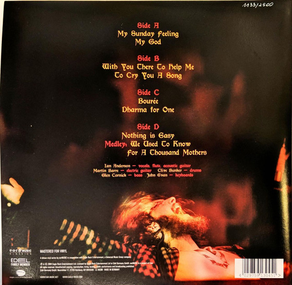 JETHRO TULL - NOTHING IS EASY transparent orenge LP2 - Slika 4