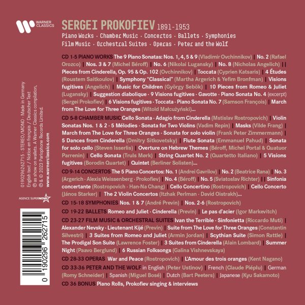 V.A. – PROKOFIEV – The Collector’s Edition (36 CDs) box