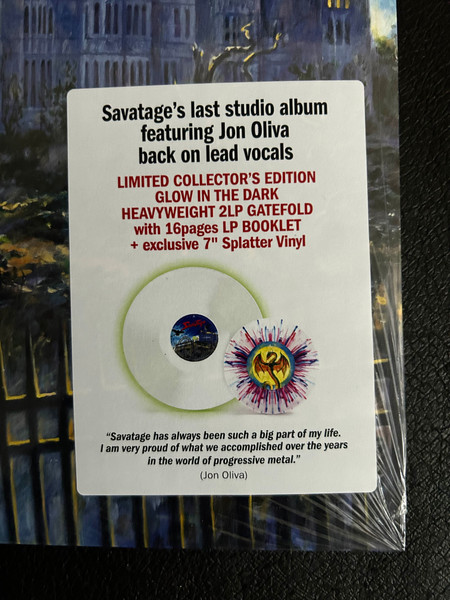 SAVATAGE - POETS & MANDMAN 2 x Vinyl, LP, Album, Limited Edition, Reissue, Remastered, Glow In The Dark Vinyl, 7", 45 RPM, Single Sided, Single, Limited Edition, Splatter - Slika 3