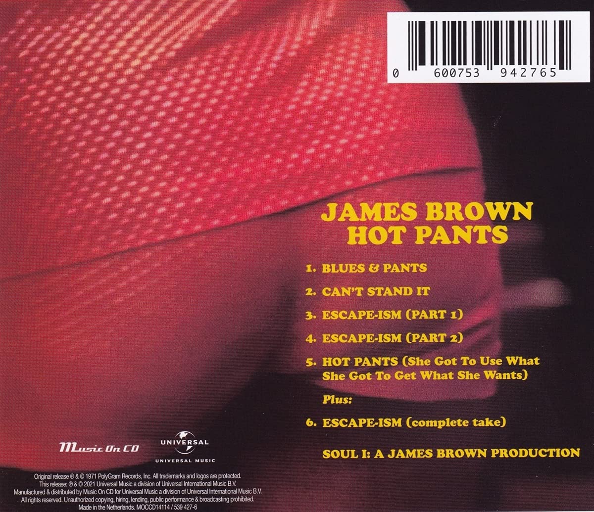 BROWN JAMES - HOT PANTS CD - Slika 2