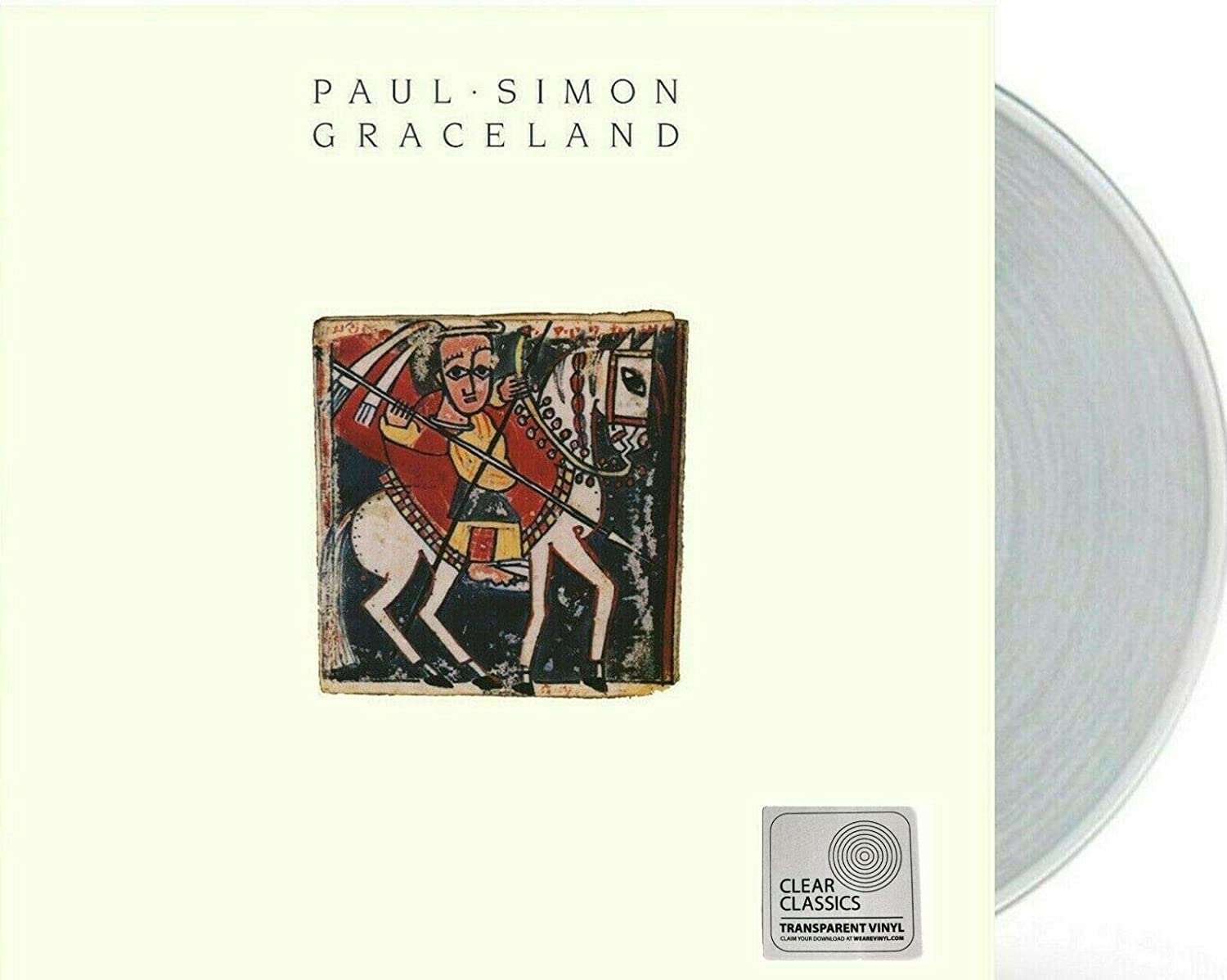 SIMON PAUL - GRACELAND clear transparent vinyl LP