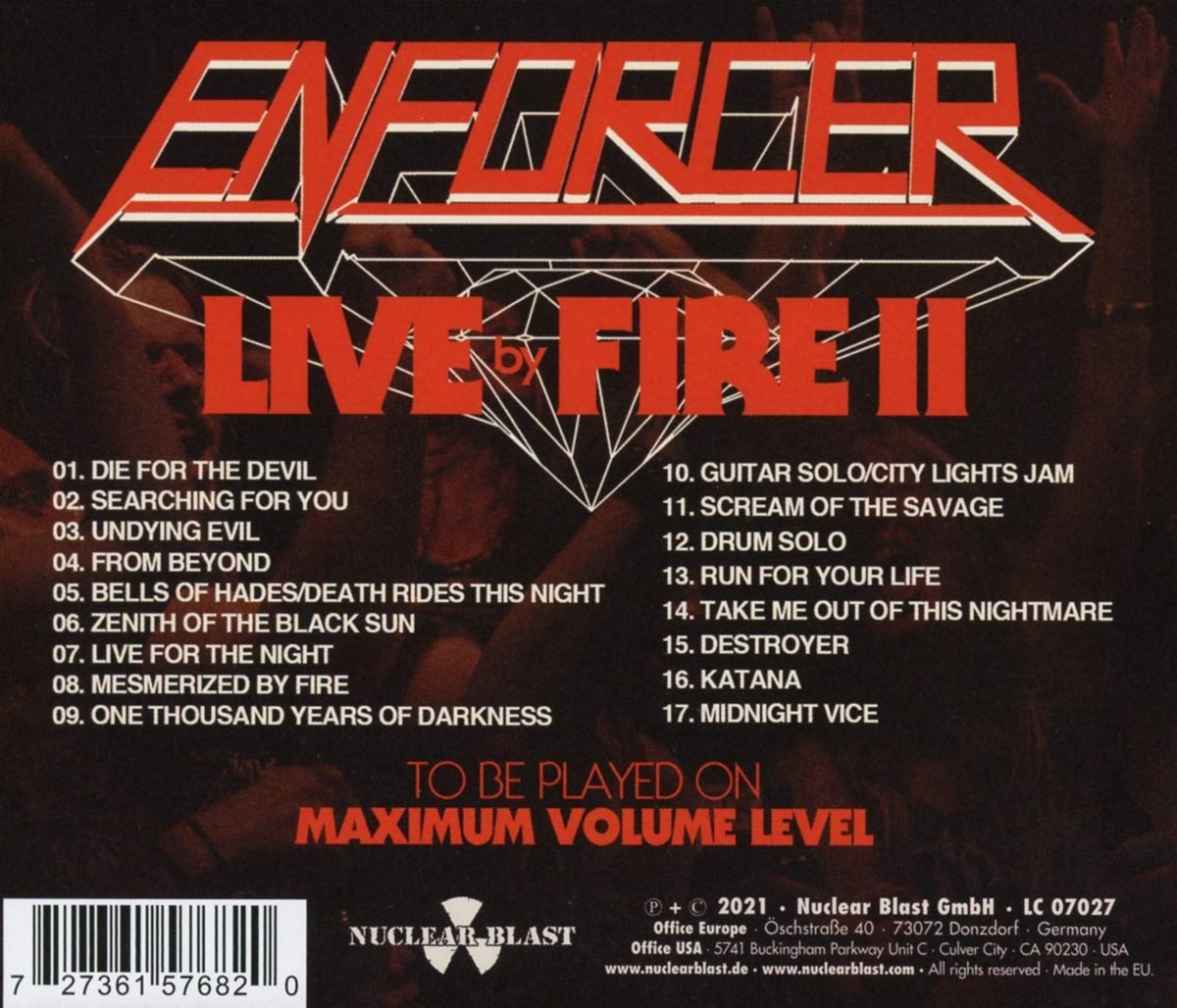ENFORCER - LIVE BY FIRE II CD - Slika 2