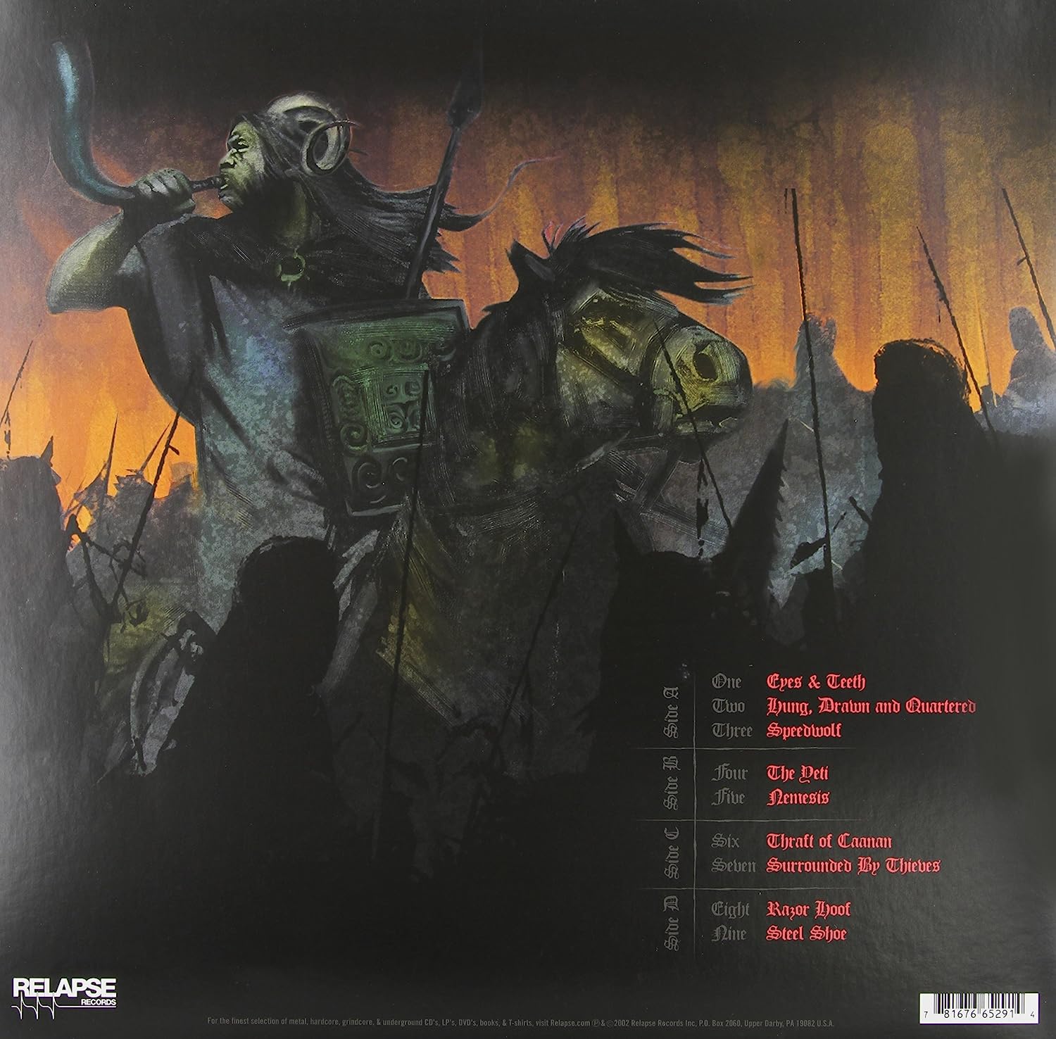 HIGH ON FIRE - SURROUNDED BY THIEVES blue splattered vinyl LP2 - Slika 2