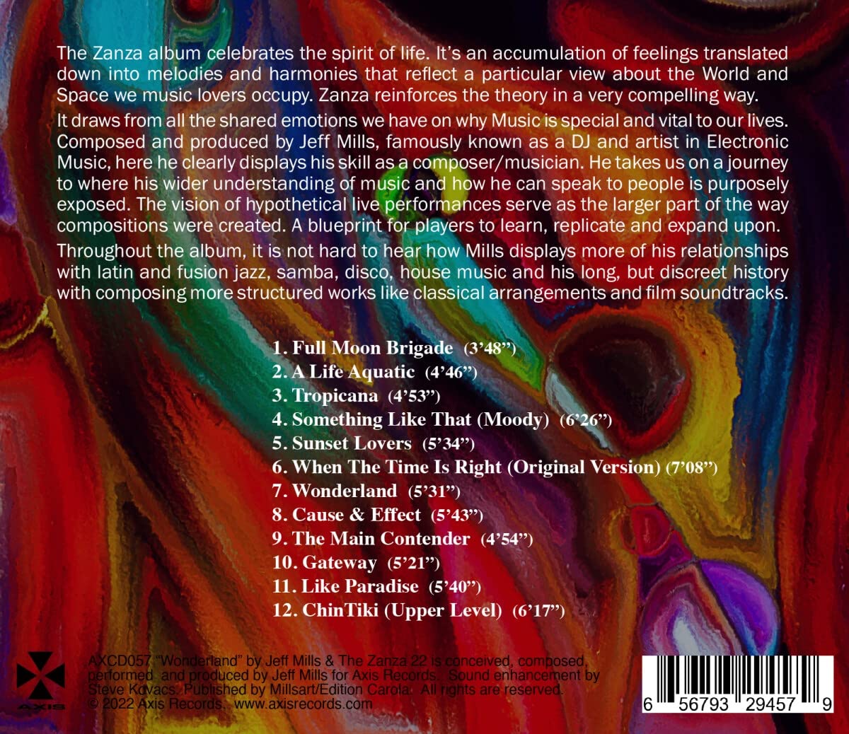 MILLS JEFF AND ZANZA22 - WONDERLAND CD - Slika 2