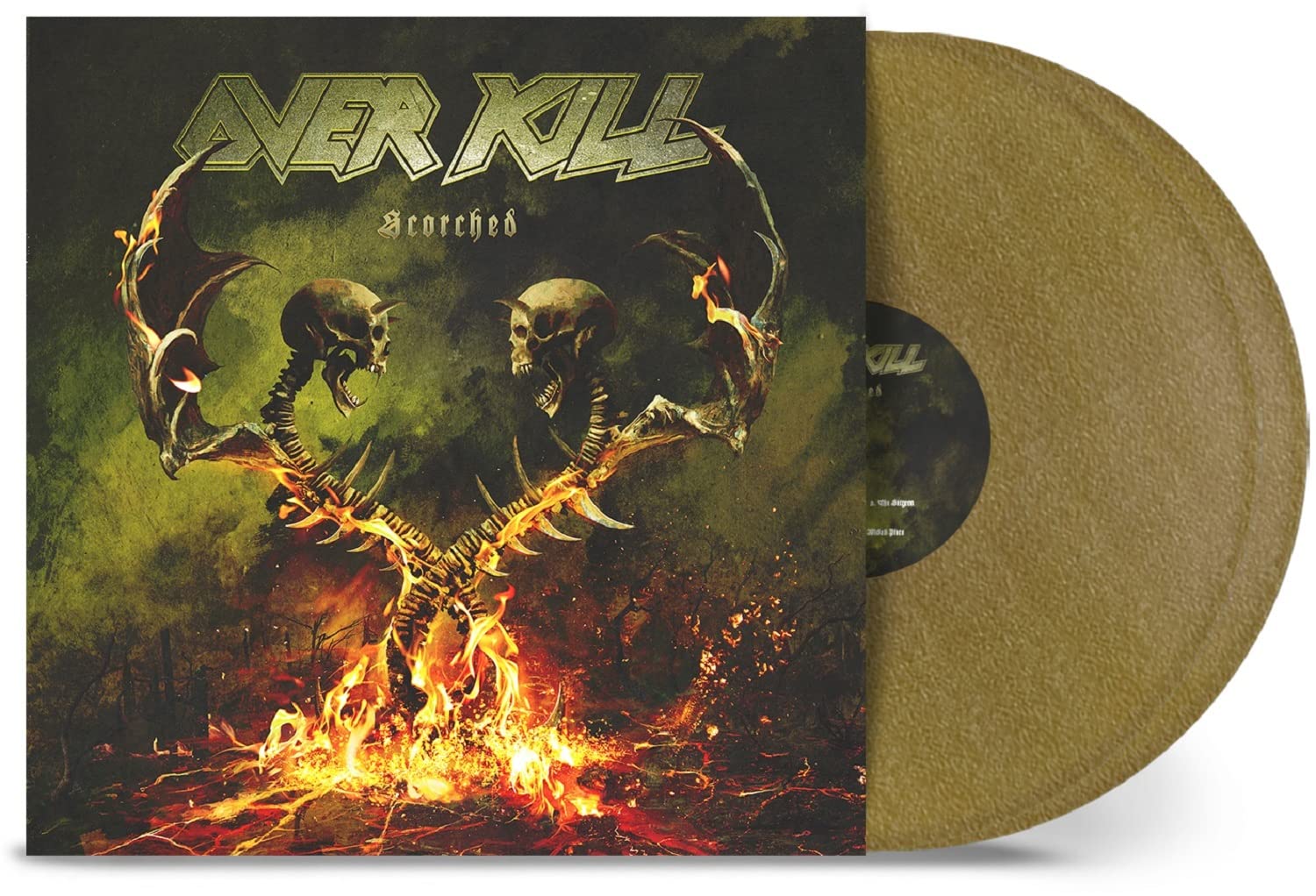 OVERKILL - SCHORCHED gold vinyl LP
