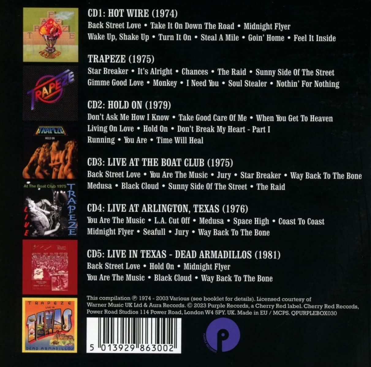 TRAPEZE - MIDNIGHT FLYERS CD5 - Slika 2