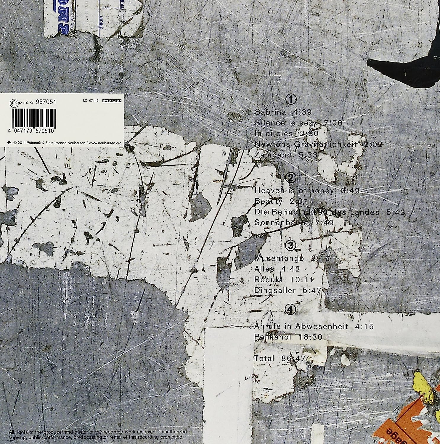 EINSTURZENDE NEUBAUTEN - SILENCE IS SEXY LP2 - Slika 2