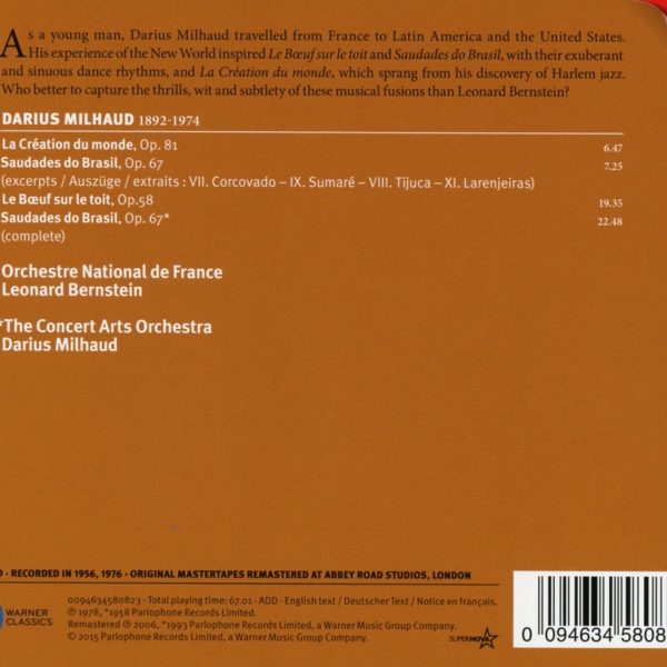 MILHAUD/BERNSTEIN – ORCHESTRAL WORKS