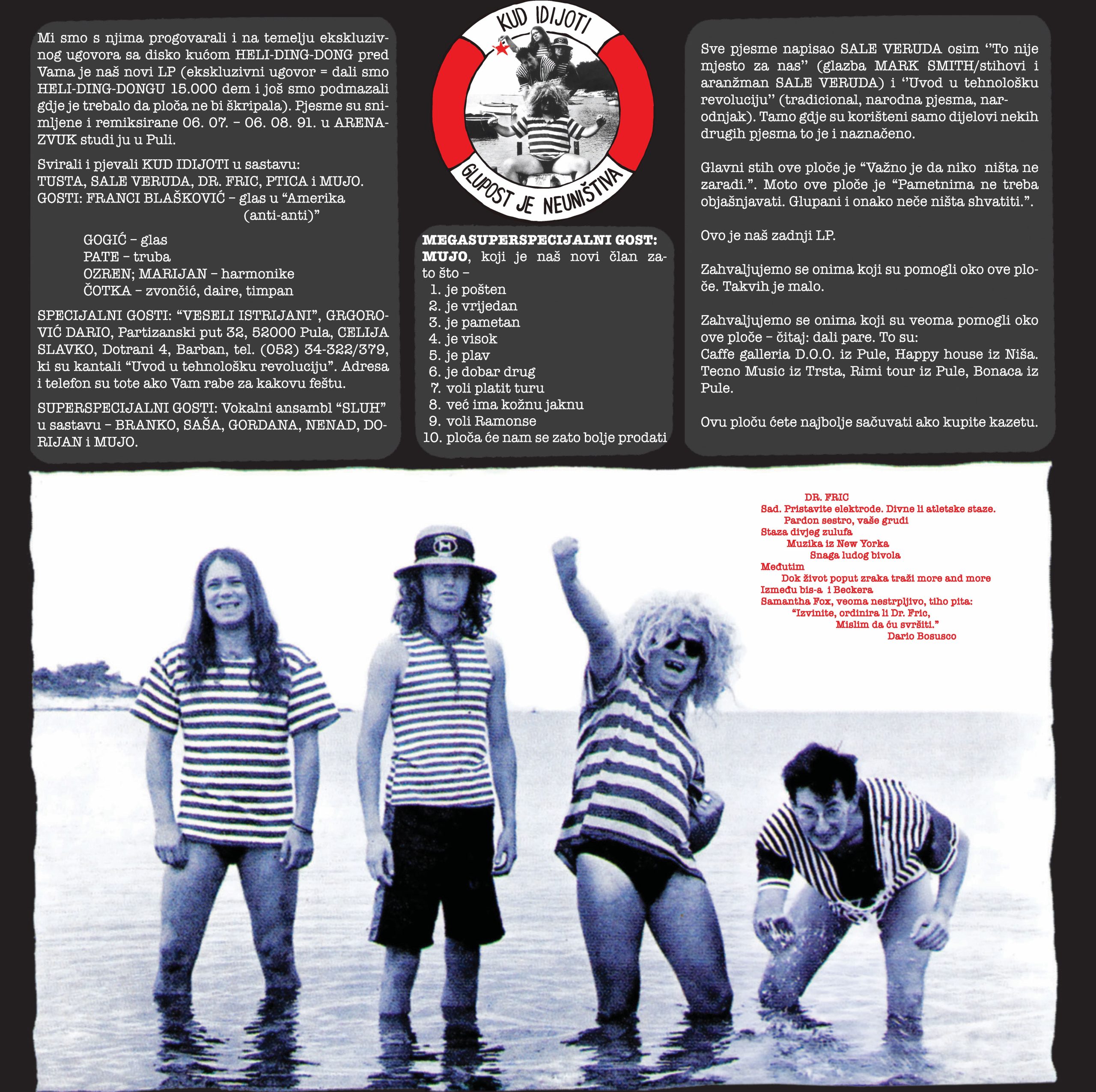 KUD IDIJOTI - GLUPOST JE NEUNIŠTIVA LP (Reizdanje HELIDON 2023) - treće izdanje (third edition) - Image 4