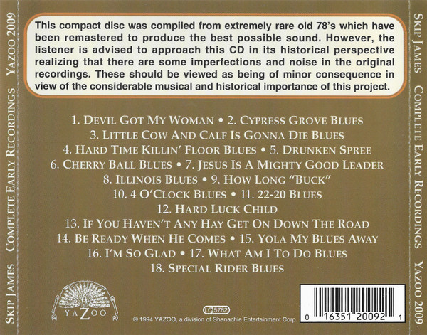 JAMES SKIP - COMPLETE EARLY RECORDINGS CD - Slika 2