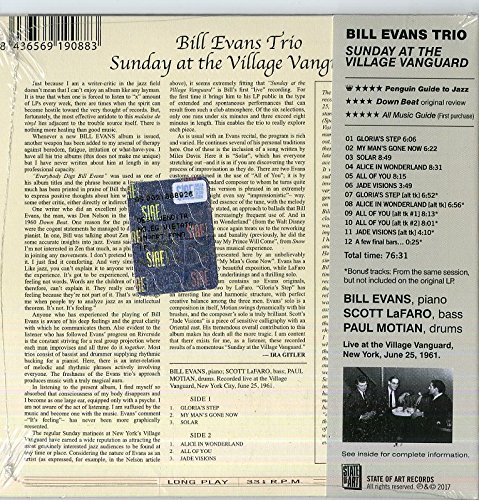 EVANS BILL - SUNDAY AT THE VILLAGE VANGUARD CD - Slika 2
