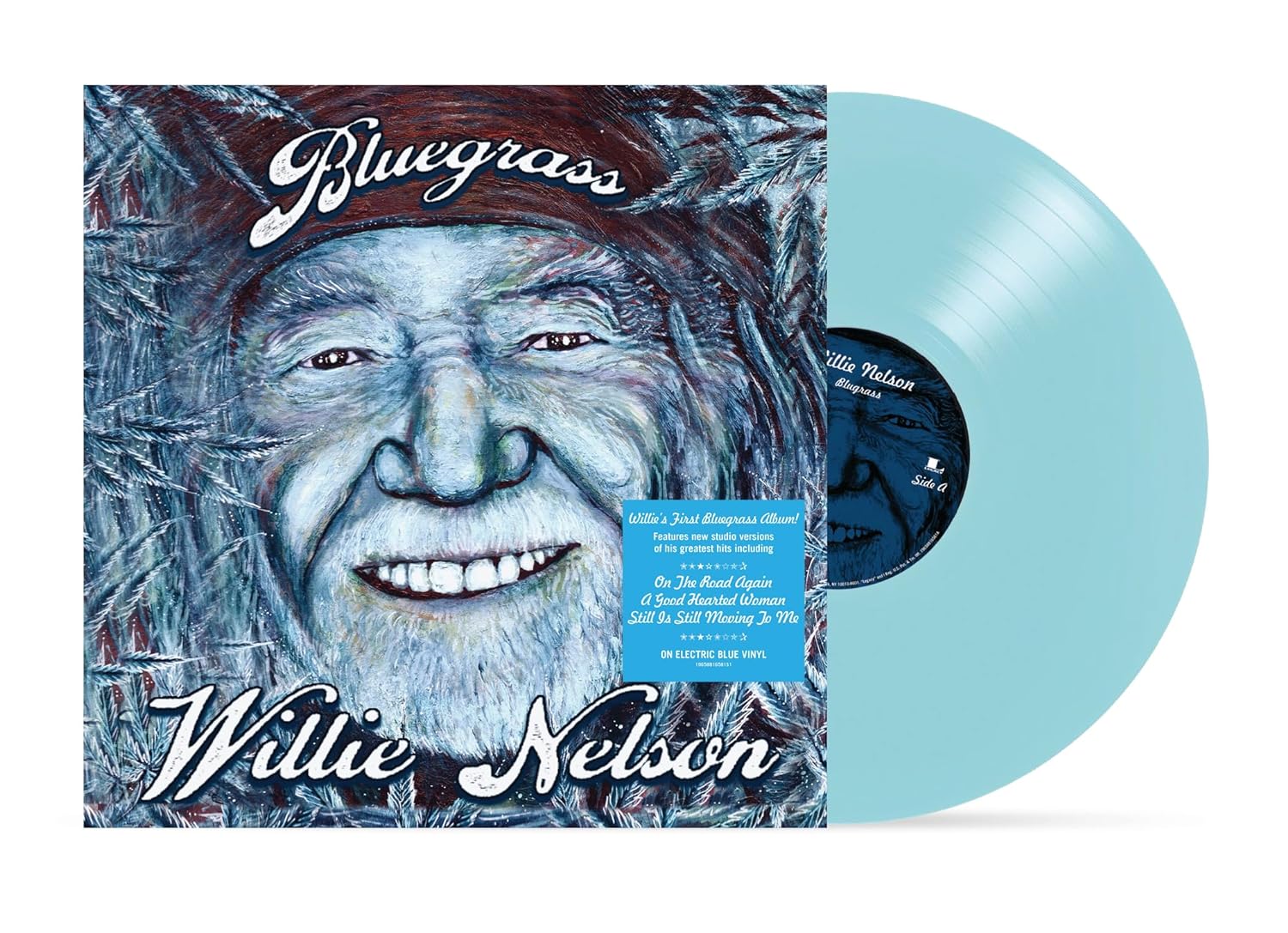 NELSON WILLIE - BLUEGRASS electric blue vinyl LP