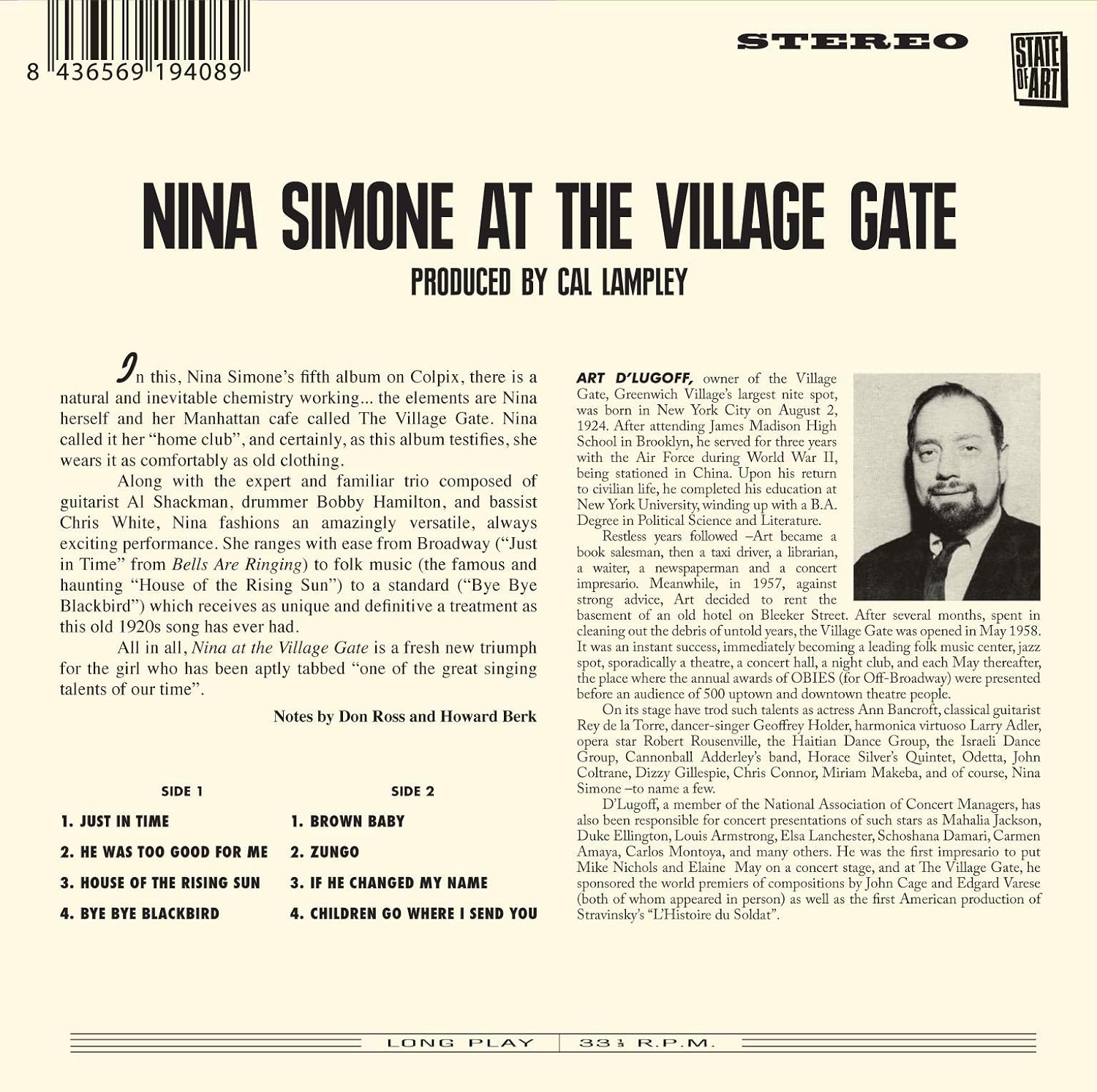 SIMONE NINA - AT THE VILLAGE GATE CD - Slika 2