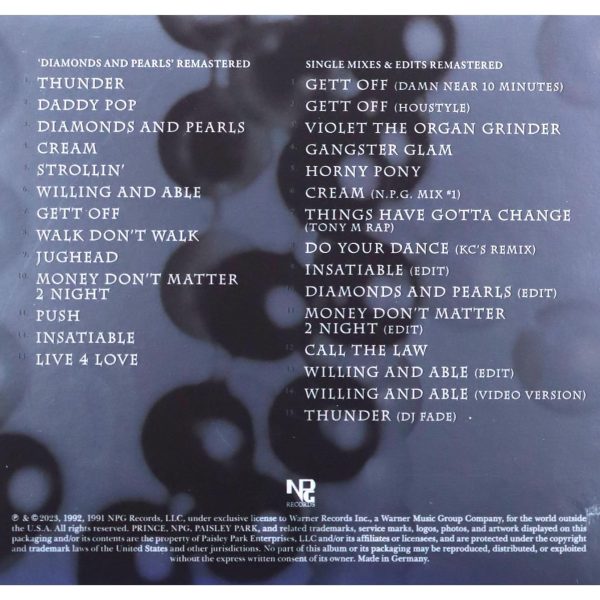 PRINCE – DIAMONDS AND PEARLS deluxe remastered CD2