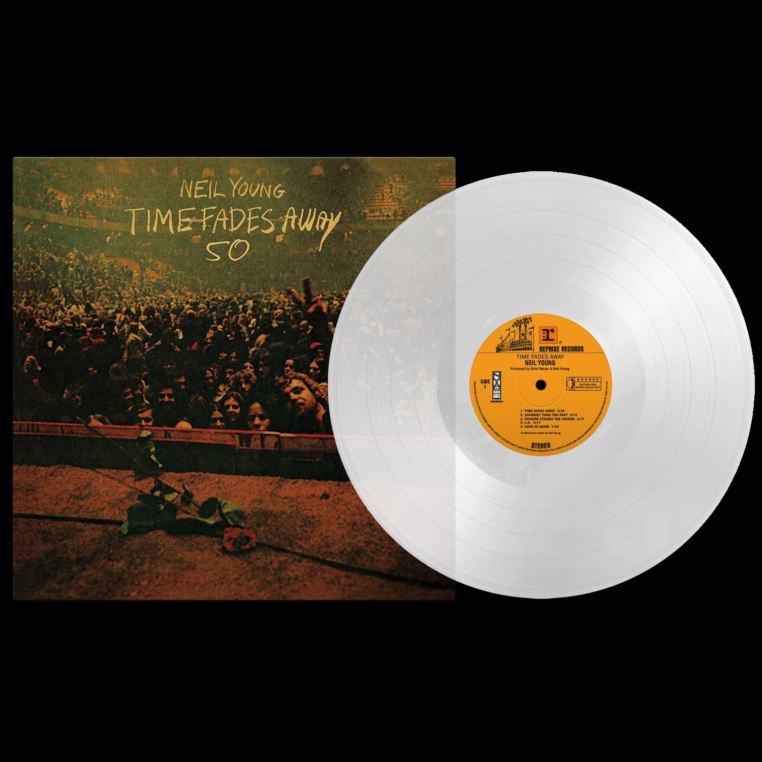 YOUNG NEIL - TIME FADES AWAY 50th anniversary clear vinyl LP