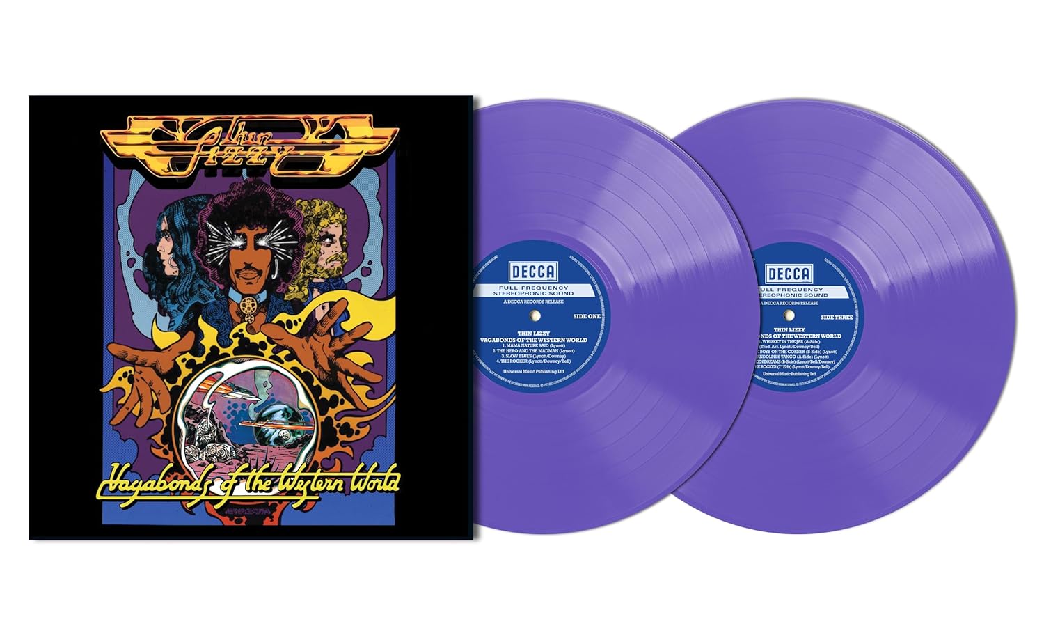 THIN LIZZY - VAGABONDOS OF THE WESTERN WORLD 50 anniversary purple vinyl LP2
