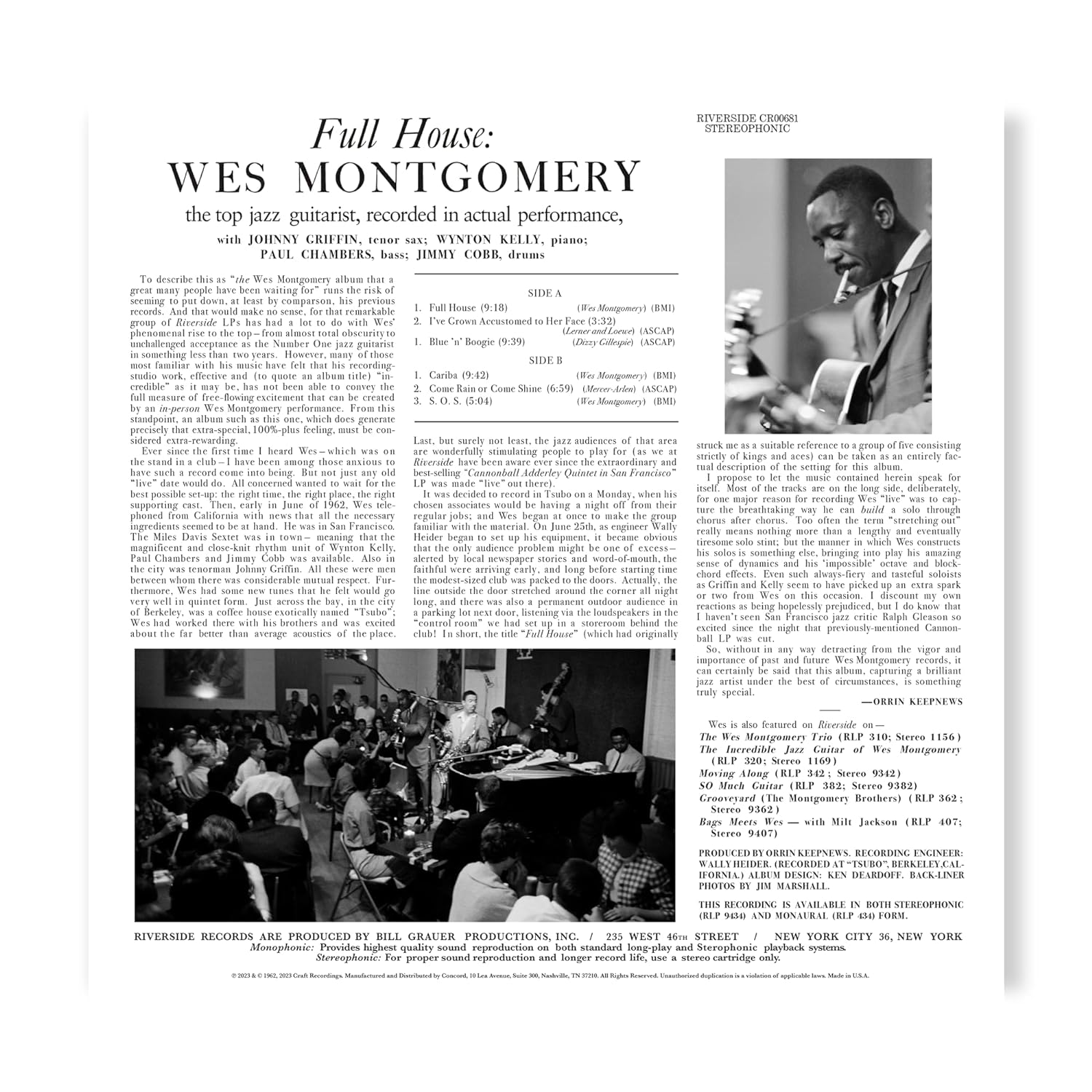 MONTGOMERY WES - COMPLETE FULL HOUSE RECORDINGS LP3 - Slika 3