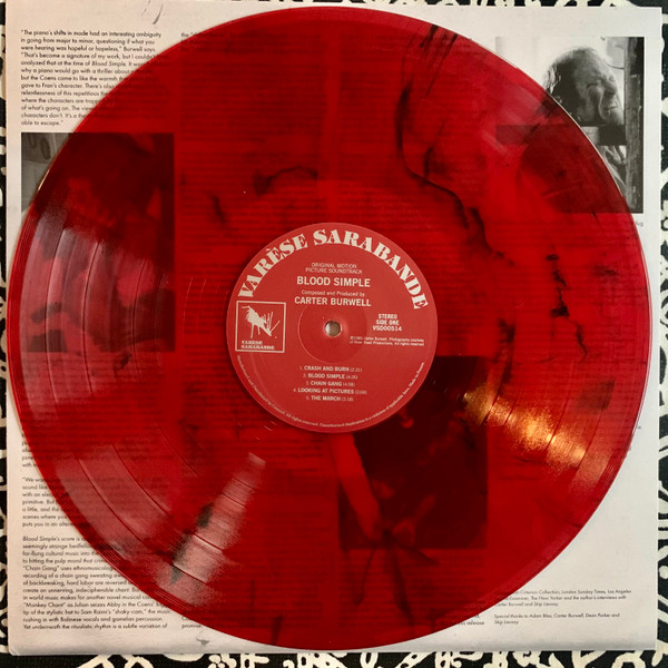 O.S.T. - BLOOD SIMPLE deluxe edition black friday 2023 vinyl LP - Slika 2